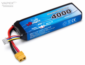 Li-Po Batteri 3S 11,1V 4000mAh 25C XT60-Kontakt i gruppen Tillbehr & Delar / Batterier & Tillb. hos Minicars Hobby Distribution AB (VPLP041FXT)