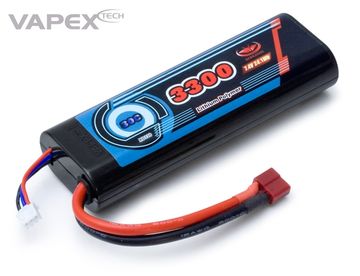 Li-Po Batteri 2S 7,4V 3300mAh 30C T-kontakt i gruppen Fabrikat / V/W / Vapex / Li-Po Batterier hos Minicars Hobby Distribution AB (VPRD330D2)