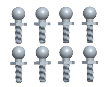 Ball Head Screw 3x7.5mm (8)