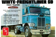 White Freightliner Single