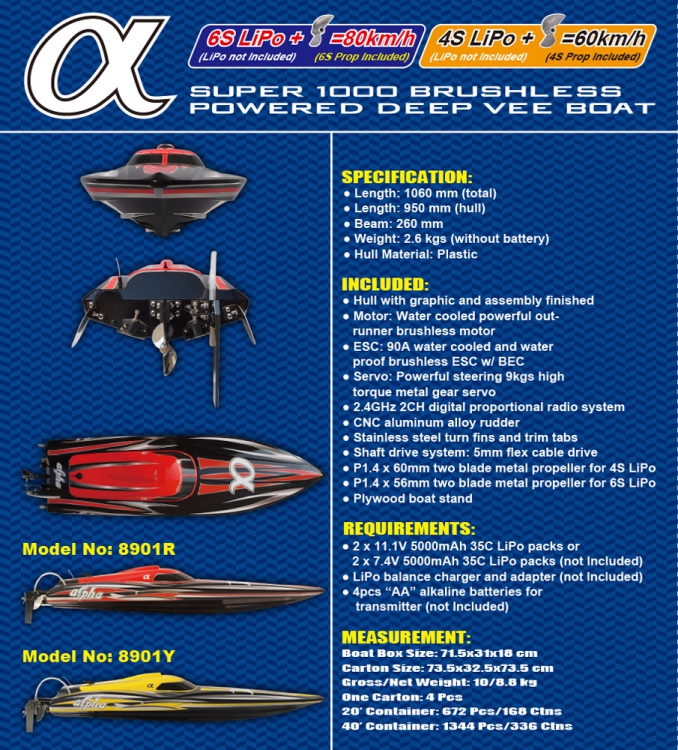 alpha rc boat