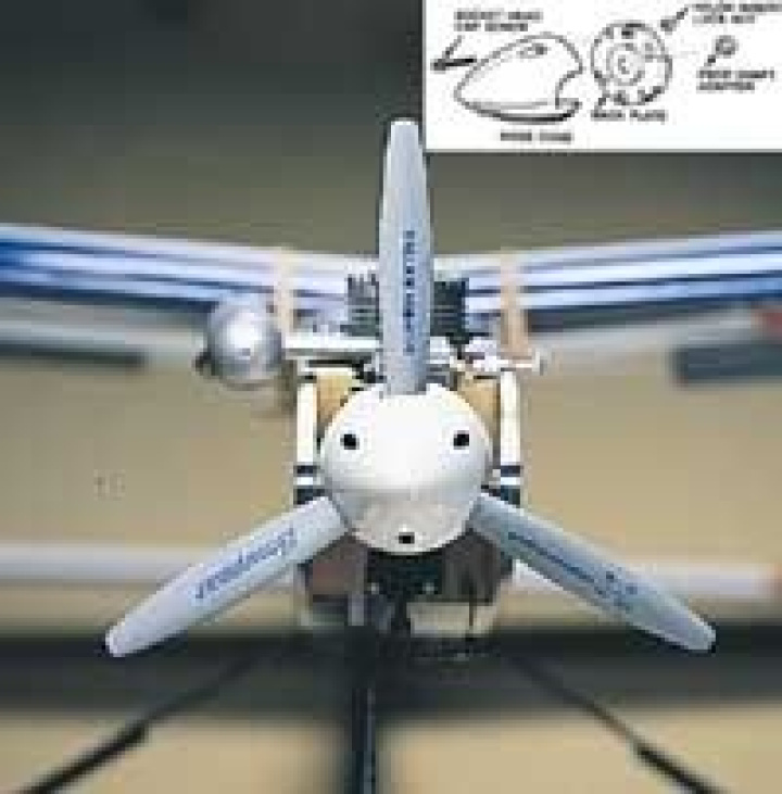 Spinner 3-blad vit 64mm i gruppen Katalog / Fabrikat / D / Du-Bro / Spinners hos Minicars Hobby Distribution AB (13545)