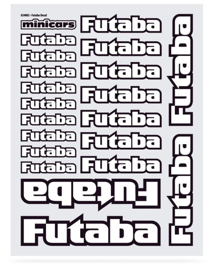 Dekal Futaba (1 ark med 20st dekaler) i gruppen Katalog / Övrigt / Reklam & Marknad / Dekaler hos Minicars Hobby Distribution AB (24002)