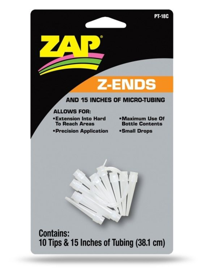 Z-End Limspets med teflonrör (10) i gruppen Katalog / Fabrikat / Z / ZAP / ZAP Lim hos Minicars Hobby Distribution AB (40PT18c)