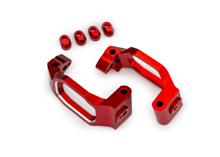 Styrspindelhållare Alu Röd (Par) i gruppen Katalog / Fabrikat / T / Traxxas / Reservdelar hos Minicars Hobby Distribution AB (4210232-RED)