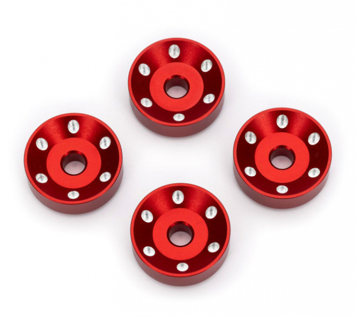 Hjulbrickor Alu Röd (4) Maxx Slash i gruppen Katalog / Fabrikat / T / Traxxas / Reservdelar hos Minicars Hobby Distribution AB (4210257-RED)
