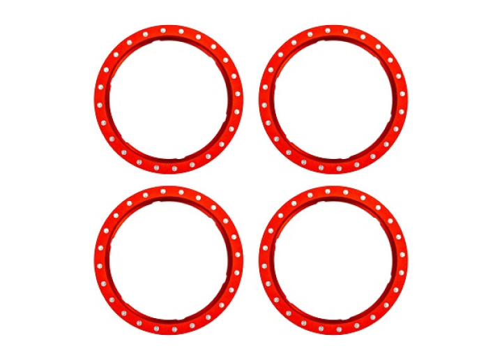 Beadlock Rings Alu Röd (Pro Scale Wheel Alu System) (4) i gruppen Katalog / Fabrikat / T / Traxxas / Reservdelar hos Minicars Hobby Distribution AB (4210276-RED)