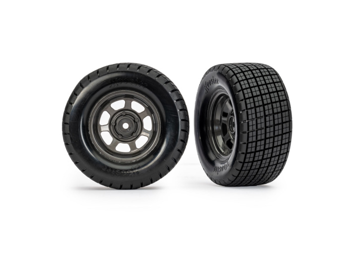 Däck & Fälg Hoosier / Dirt Oval 4WD/2WD Bak (2) i gruppen Katalog / Fabrikat / T / Traxxas / Däck & Fälg hos Minicars Hobby Distribution AB (4210474X)