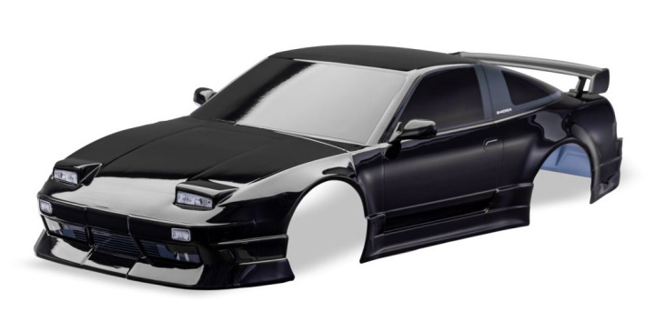 Body Nissan 240SX Clipless Complete Black in der Gruppe Katalog / RC-Zubehör / Car Bodies & Accessories / Bodies 1/10 Touring/Track bei Minicars Hobby Distribution AB (4210515-BLK)