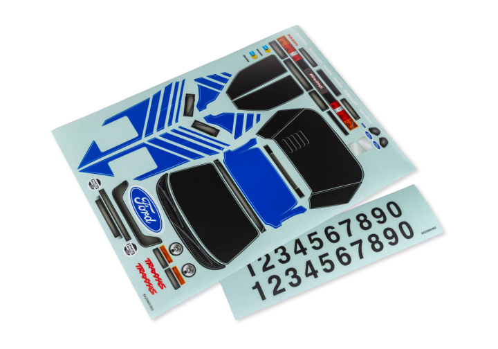 Decal Sheet Mini Rally Ford RS200 Blå in the group Catalog / Brands / T / Traxxas / Bodies & Accessories at Minicars Hobby Distribution AB (4210816-BLUE)