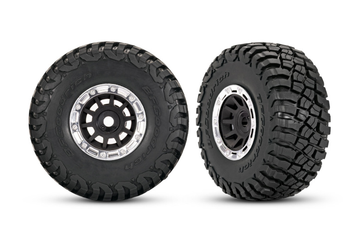 Tires & Wheels BFGoodrich Mud Terrain/ Mini Slash Chrom/Black (2) in the group Catalog / Brands / T / Traxxas / Tires & Wheels at Minicars Hobby Distribution AB (4210870-STBLK)