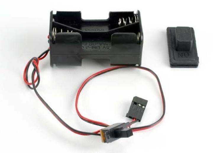 Batterihållare med Strömbrytare (Gummiskydd) i gruppen Katalog / Fabrikat / T / Traxxas / Reservdelar hos Minicars Hobby Distribution AB (421523)