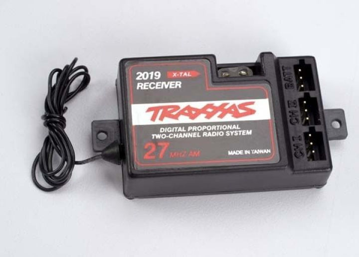 Mottagare 2019 2-Kanals utan BEC 27mHz i gruppen Katalog / Fabrikat / T / Traxxas / Radioutrustning hos Minicars Hobby Distribution AB (422019)