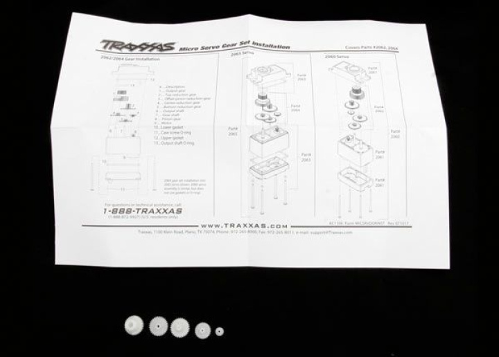 Drevsats till Servo 2065* i gruppen Katalog / Fabrikat / T / Traxxas / Radioutrustning hos Minicars Hobby Distribution AB (422064)