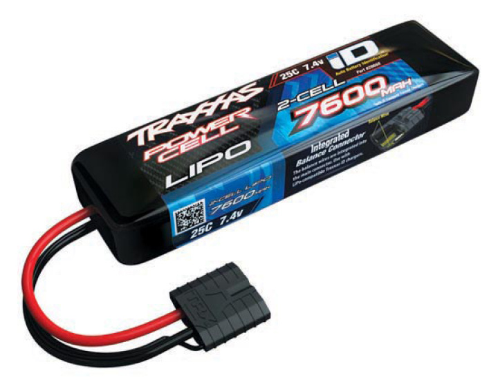 Li-Po Batteri 2S 7,4V 7600mAh 25C iD-kontakt i gruppen Katalog / Tillbehör & Delar / Batterier & Tillb. hos Minicars Hobby Distribution AB (422869X)