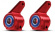 Steering Blocks Aluminium Red (Pair)