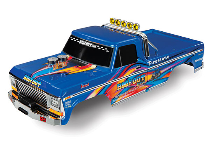 Kaross BigFoot No1 Blue-X Målad i gruppen Katalog / Fabrikat / T / Traxxas / Karosser & Tillbehör hos Minicars Hobby Distribution AB (423661X)
