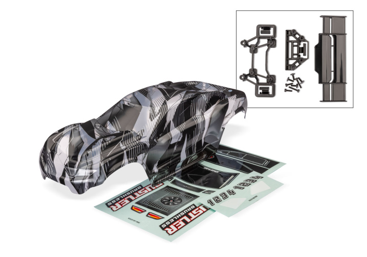 Kaross Rustler 2WD ProGraphix Clipless Komplett i gruppen Katalog / Fabrikat / T / Traxxas / Karosser & Tillbehör hos Minicars Hobby Distribution AB (423780X)