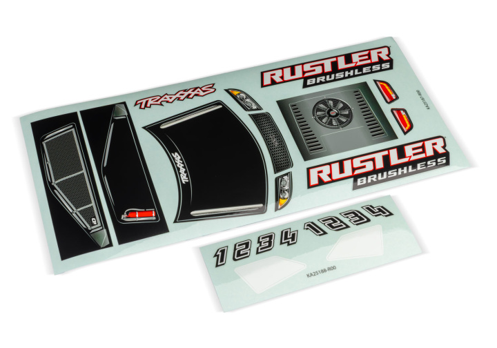 Decal Sheet Rustler in the group Catalog / Brands / T / Traxxas / Bodies & Accessories at Minicars Hobby Distribution AB (423781)