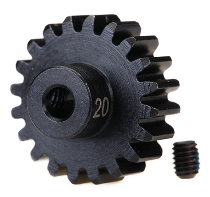 Motordrev (Pinion) Härdat Stål 20T 32P i gruppen Katalog / Fabrikat / T / Traxxas / Reservdelar hos Minicars Hobby Distribution AB (423950X)