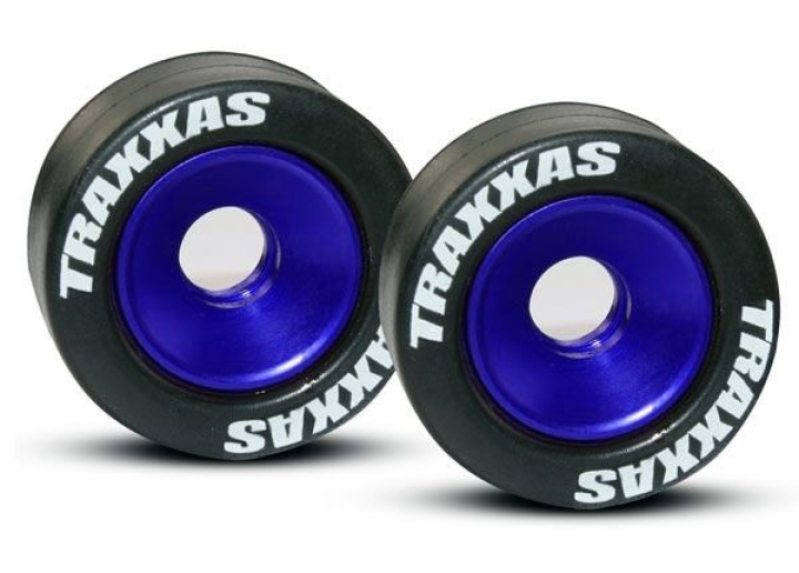 Wheelie Hjul Aluminium Blå (2) i gruppen Katalog / Fabrikat / T / Traxxas / Reservdelar hos Minicars Hobby Distribution AB (425186A)
