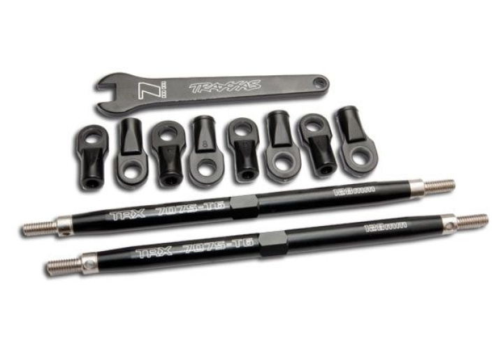 Turnbuckles Komplett Styrning/Toe In Alu. 128mm Svart (2) i gruppen Katalog / Fabrikat / T / Traxxas / Reservdelar hos Minicars Hobby Distribution AB (425338A)