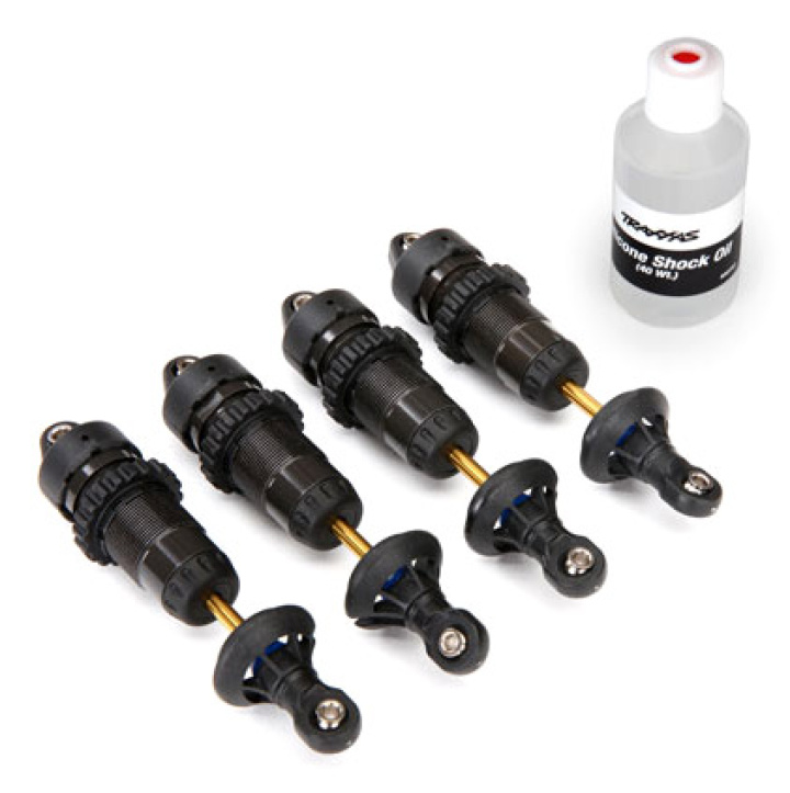 Stötdämpare GTR Komplett Hård-eloxerade Aluminium (4) i gruppen Katalog / Fabrikat / T / Traxxas / Reservdelar hos Minicars Hobby Distribution AB (425460X)