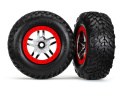 Däck & Fälg SCT/S-Spoke Krom-Röd (14mm) (2)