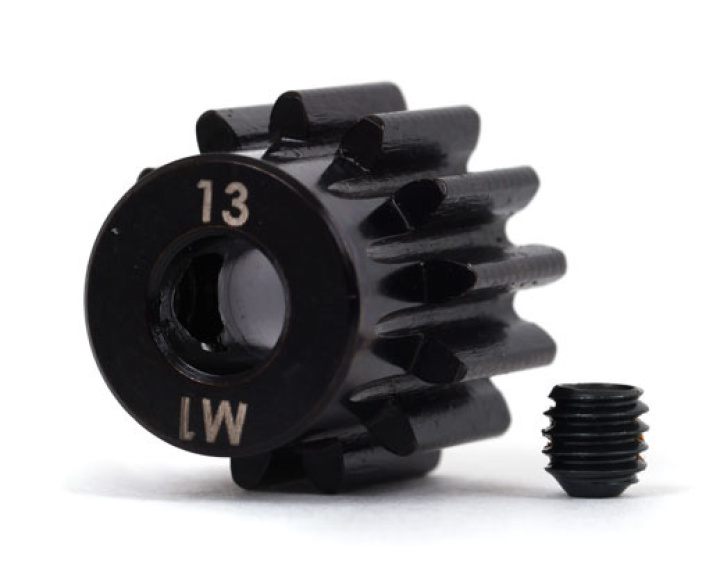 Motordrev (Pinion) 13T 1.0M för 5mm Axel (Fräst, Härdad) i gruppen Katalog / Fabrikat / T / Traxxas / Reservdelar hos Minicars Hobby Distribution AB (426483X)