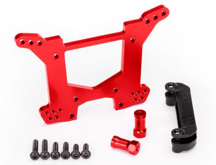 Stötdämpartorn Bak Alu Röd Rustler/Hoss 4x4 i gruppen Katalog / Fabrikat / T / Traxxas / Reservdelar hos Minicars Hobby Distribution AB (426738R)