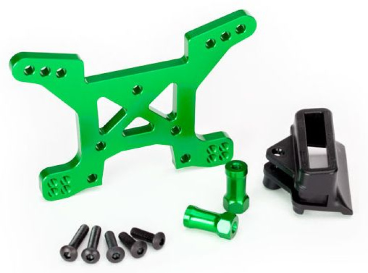 Stötdämpartorn Fram Alu Grön Rustler/Hoss 4x4 i gruppen Katalog / Fabrikat / T / Traxxas / Reservdelar hos Minicars Hobby Distribution AB (426739G)