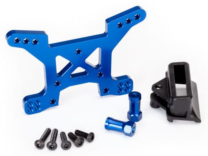 Stötdämpartorn Fram Alu Blå Rustler 4x4/ Hoss 4x4 i gruppen Katalog / Fabrikat / T / Traxxas / Reservdelar hos Minicars Hobby Distribution AB (426739X)
