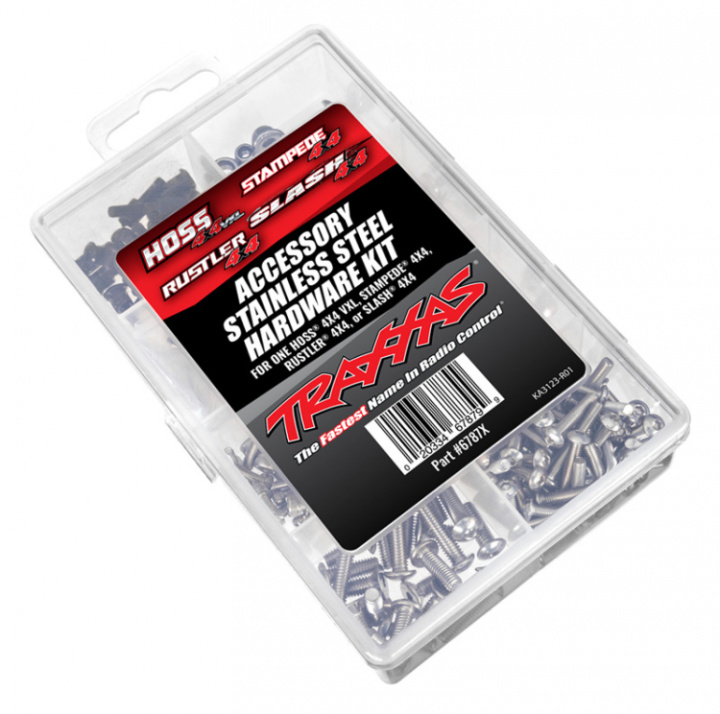 Skruvsats Komplett Rostfritt 4x4 i gruppen Katalog / Fabrikat / T / Traxxas / Skruv, Mutter & Brickor hos Minicars Hobby Distribution AB (426787X)