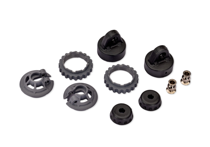 Shock Caps & Spring Retainers GTR Slate Gray in the group Catalog / Brands / T / Traxxas / Spare Parts at Minicars Hobby Distribution AB (427468-SLGRY)