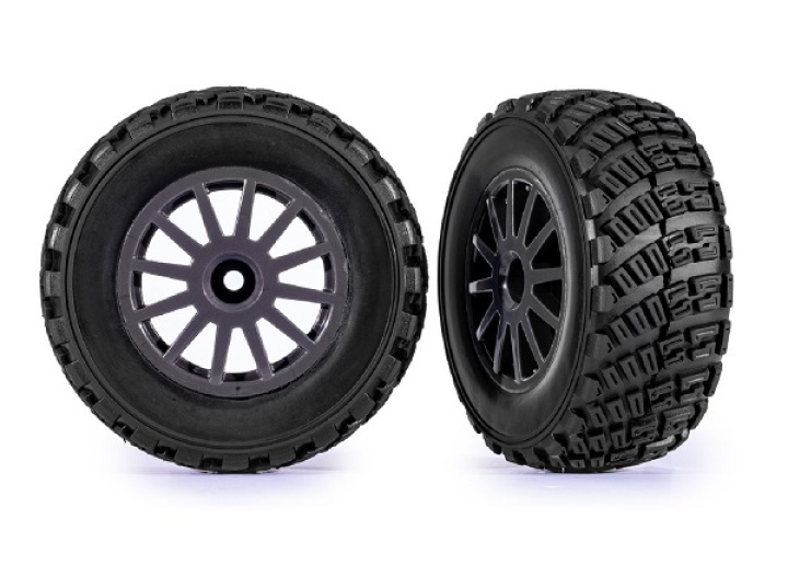 Däck & Fälg BFGoodrich/Grå Rally 1/10 TSM (2) i gruppen Katalog / Fabrikat / T / Traxxas / Däck & Fälg hos Minicars Hobby Distribution AB (427473-GRAY)
