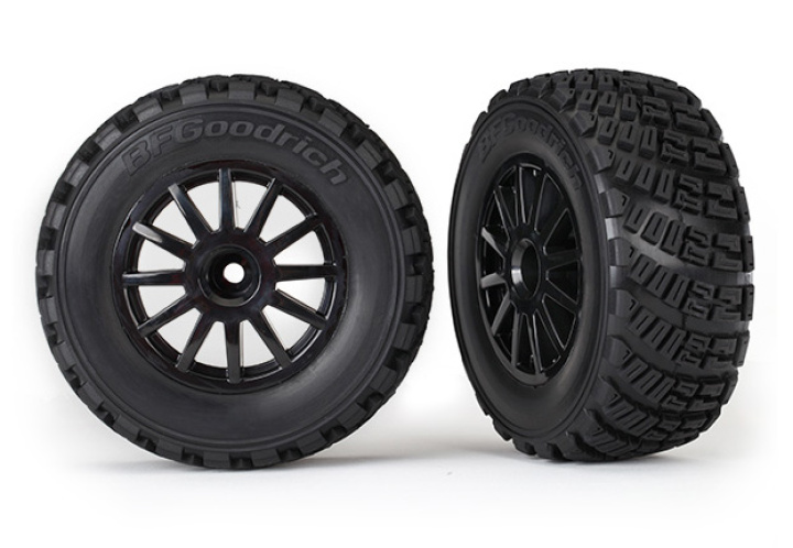 Däck & Fälg BFGoodrich/Svart Rally 1/10 TSM (2) i gruppen Katalog / Fabrikat / T / Traxxas / Däck & Fälg hos Minicars Hobby Distribution AB (427473T)