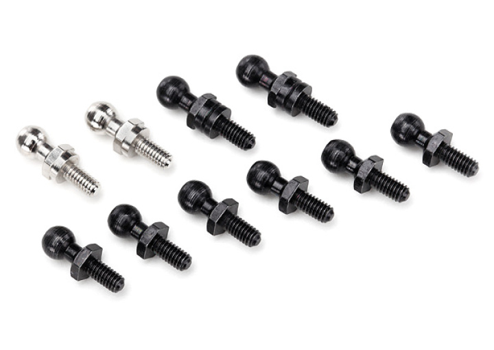 Pivot Ball Set Black (6) Long (2) Silver (2) LaTrax in der Gruppe Katalog / Hersteller / T / Traxxas / Spare Parts bei Minicars Hobby Distribution AB (427540X)