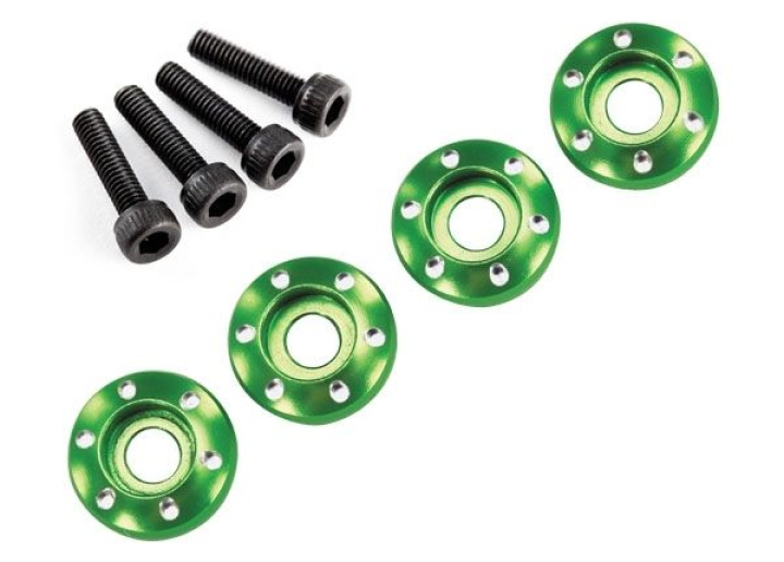 Hjulbricka Alu Grön med Skruv M3x12 (4) LaTrax Teton i gruppen Katalog / Fabrikat / T / Traxxas / Reservdelar hos Minicars Hobby Distribution AB (427668G)