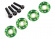 Hjulbricka Alu Grn med Skruv M3x12 (4)  LaTrax Teton
