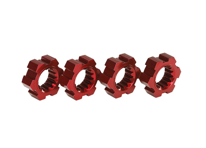 Fälgnav Aluminium Röd (4) X-Maxx, XRT i gruppen Katalog / Fabrikat / T / Traxxas / Reservdelar hos Minicars Hobby Distribution AB (427756R)
