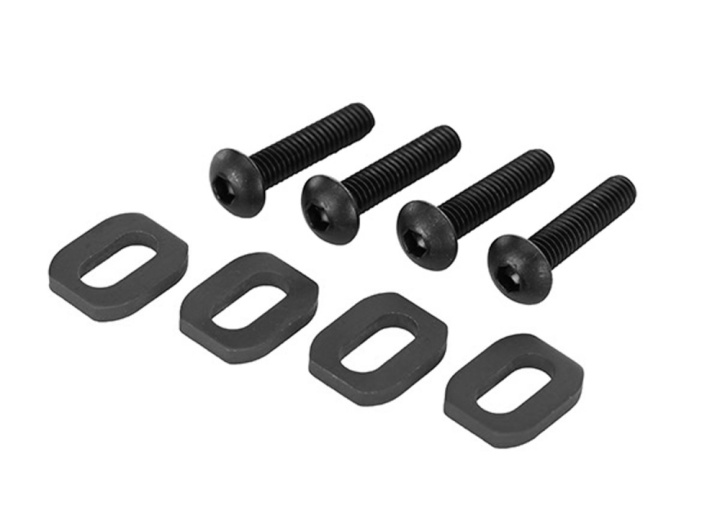 Brickor Motorfäste Alu Svart med Skruv (4) X-Maxx, XRT i gruppen Katalog / Fabrikat / T / Traxxas / Reservdelar hos Minicars Hobby Distribution AB (427759-BLK)