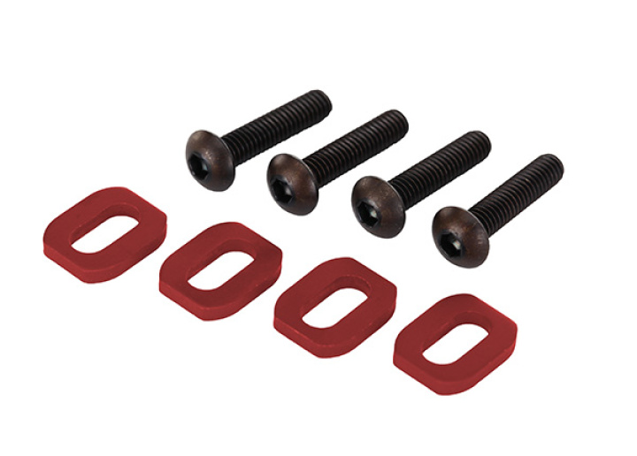Brickor Motorfäste Alu Röd med Skruv (4) X-Maxx, XRT i gruppen Katalog / Fabrikat / T / Traxxas / Reservdelar hos Minicars Hobby Distribution AB (427759R)