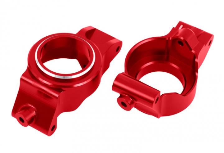 Styrspindelhållare H+V (Par) Alu Röd X-Maxx, XRT i gruppen Katalog / Fabrikat / T / Traxxas / Reservdelar hos Minicars Hobby Distribution AB (427832-RED)