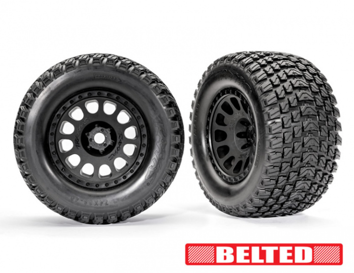 Däck & Fälg Gravix Förstärkta / XRT Race Svart (2) i gruppen Katalog / Fabrikat / T / Traxxas / Däck & Fälg hos Minicars Hobby Distribution AB (427862)
