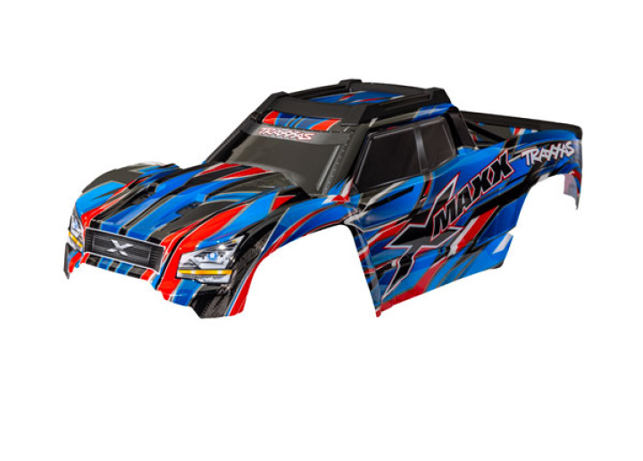 Kaross X-Maxx Blå i gruppen Katalog / Fabrikat / T / Traxxas / Karosser & Tillbehör hos Minicars Hobby Distribution AB (427867-BLUE)