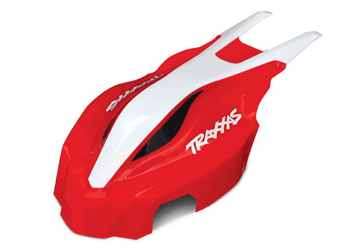 Kåpa främre Röd/Vit Aton i gruppen Katalog / Fabrikat / T / Traxxas / Reservdelar hos Minicars Hobby Distribution AB (427911)