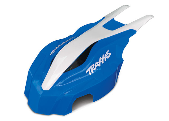 Kåpa främre Blå/Vit Aton i gruppen Katalog / Fabrikat / T / Traxxas / Reservdelar hos Minicars Hobby Distribution AB (427912)