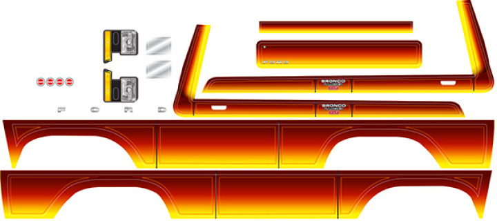 Decal sheet 1979 Bronco Sunset in the group Catalog / Brands / T / Traxxas / Bodies & Accessories at Minicars Hobby Distribution AB (428078)