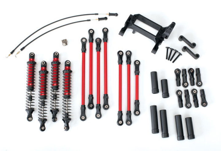 Höjningssats Röd Komplett TRX-4 i gruppen Katalog / Fabrikat / T / Traxxas / Reservdelar hos Minicars Hobby Distribution AB (428140R)