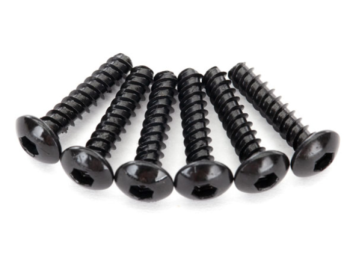 Skruv 2,6x12mm Självgängande Kullrig Insex (6) i gruppen Katalog / Fabrikat / T / Traxxas / Skruv, Mutter & Brickor hos Minicars Hobby Distribution AB (428299)